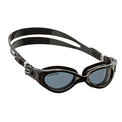 Abbildung von Cressi Flash Lady Goggles, Schwimmbrille, Schwarz/Geräucherte Linsen, Damen, Einheitsgröße