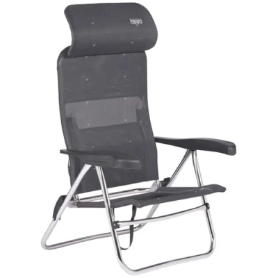 Abbildung von Crespo Strandstuhl AL 205 Compact Camping Garten Liege Stuhl Klappstuhl Klappbar Dunkelgrau