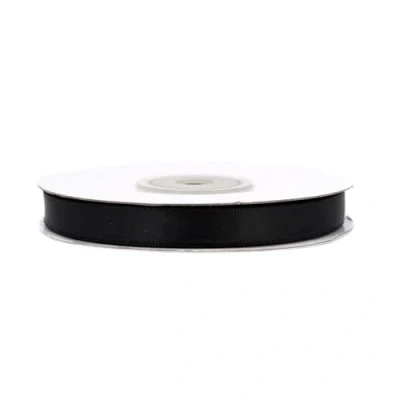 Abbildung von Creativery Satinband, Doppelseitiges Satinband 10mm x 20m Rolle Schwarz