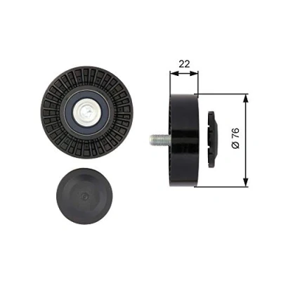 Abbildung von GATES FleetRunner Micro V Kit T36389 Umlenkrolle KIA: CARNIVAL 2, / GRAND 3, HYUNDAI: Terracan