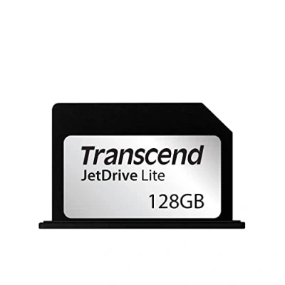 Abbildung von Transcend JetDrive Lite 330 128GB, 128 GB, 95 MB/s, 55 Staubresistent, Schockresistent, Wasserfest, Schwarz, Silber