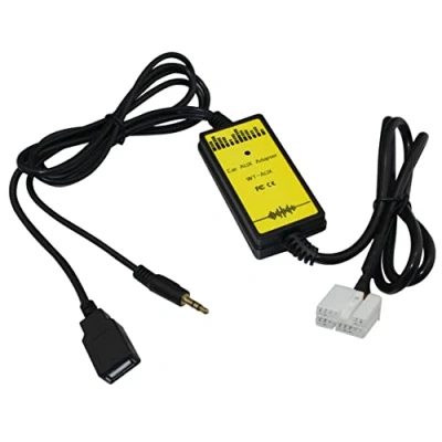 Abbildung von USB Aux Interface Adapter Ladekabel kompatibel mit Honda Accord 2003 2011 CRV 2005 Pilot 2006 Odyssey Element Civic Ridgeline 1 Stadt 20 02 Fit