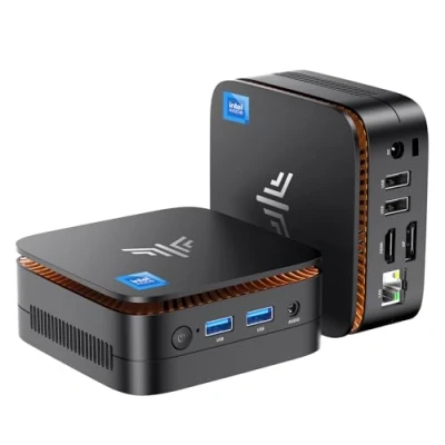 Abbildung von NiPoGi E1 Mini PC Ιntel Twin Lake N150(Aufgerüstet N100) Unterstützt W 11 Pro 16 GB RAM 1TB M.2 SSD, Desktop Computer 4K@60HZ UHD Dual Display HDMI+DP 1.4/Dual Bande WiFi/BT4.2/RJ45/VESA