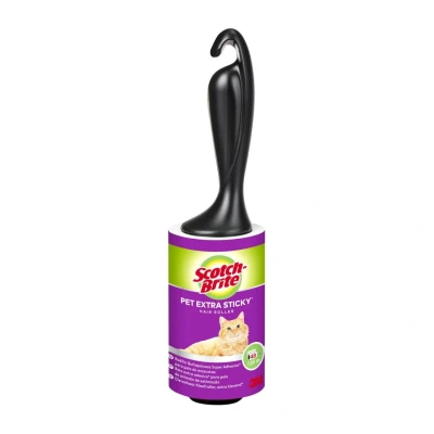 Abbildung von Scotch Brite Pet Extra Sticky Roller, 48 Blatt Fusselroller für Tierhaare Katzenhaare, Hundehaare und Kleidung