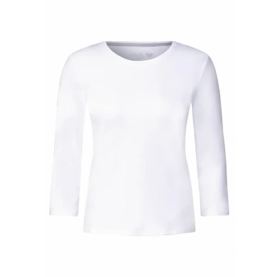 Abbildung von Cecil MIT Rundhals Langarmshirt, Damen, Größe: XL, Weiß