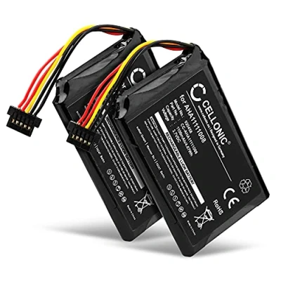 Abbildung von CELLONIC 2X GPS Ersatz Akku AHA11111008 VFAD VF6P Ersatzakku für Tomtom Go 6200, 6100, 6000, 5000, 600, 500 Navigationsgerät 1100mAh Navi Batterie