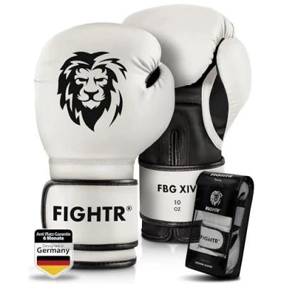 Abbildung von FIGHTR® Boxhandschuhe Maximaler Schutz &amp; Stabilität Box Handschuhe für Boxen, MMA, Muay Thai Kickboxen Größen 8 16 oz, inkl. Tragetasche