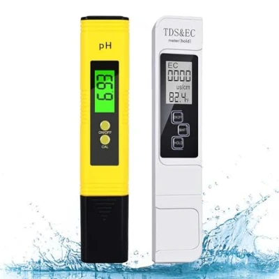 Abbildung von PH Messgerät + TDS Set,Digitales TDS/EC Temperaturmessgerät Tester 4 in 1 Set,Wasserqualitätstest Meter, für Trinkwasser, Schwimmbad, Aquarium,Labor