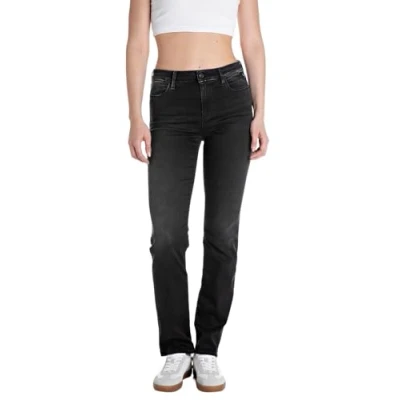 Abbildung von Replay Zolie Pants Jeans Straight Leg, Damen, Größe: 26x32, Black