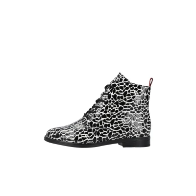 Abbildung von Rieker Damen Schnürstiefel in Weiss Kombi Gr. 37