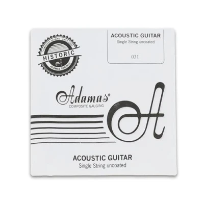 Abbildung von Adamas Saite für Akustikgitarre unbeschichtet Phosphor Bronze umsponnen, mit massivem Messing ball end .031&quot;/0,79mm wound