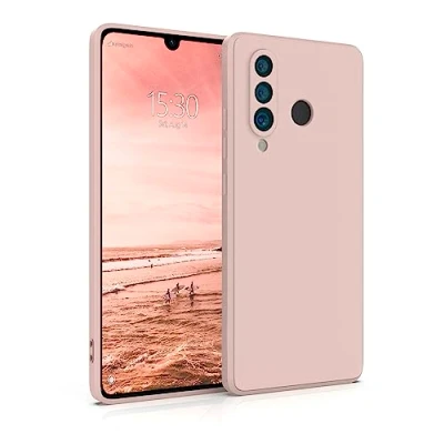 Abbildung von MyGadget Hülle für Huawei P30 Lite robuste Silikon Schutzhülle TPU Case Slim Silikonhülle Back Cover Kratzfest Handyhülle Matt Rosa