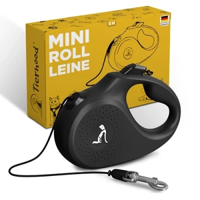 Abbildung von Tierhood MINI Rollleine 3m / 5m für Katzen und kleine Hunde Leine Hund Welpen Hundeleine leicht bis 8kg
