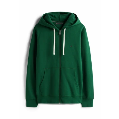 Abbildung von Tommy Hilfiger Essential Sweatjacke, Größe: Large, Ornamental green
