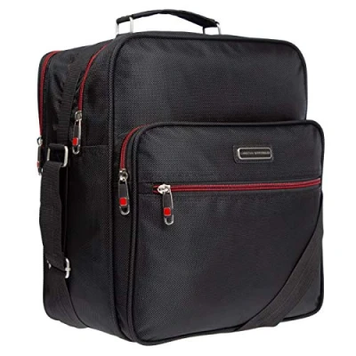 Abbildung von Christian Wippermann Businesstasche Flugbegleiter Arbeitstasche Messenger Umhänger, Herrentasche Schwarz im Hochformat
