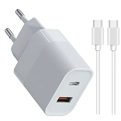 Abbildung von 30W USB C Adapter Ladekabel Netzteil für iPhone 16 Pro 15 Max Schnellladgerät Samsung Galaxy A55 A54 A53 A35 A34 A33 A25 A24 S24 S23 S22 Tab A9 Google Pixel 9 8 7 6