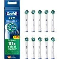 Abbildung von Oral B Aufsteckbürsten Cross Action Pro, 10er Pack, für sauberere Zähne und gesünderes Zahnfleisch