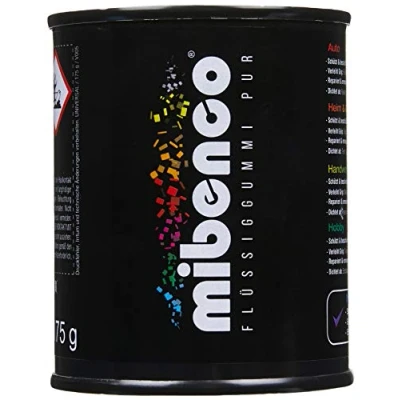Abbildung von mibenco 72819005 Flüssiggummi Pur, 175 g, Schwarz Glänzend Schutz und Isolation zum Tauchen Pinseln