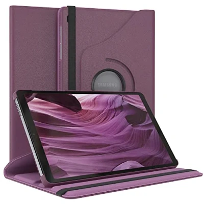 Abbildung von EAZY Case Tablet Hülle für Samsung Galaxy Tab A7 Lite Schutzhülle 8 Zoll Smart Cover Rotationcase zum Aufstellen Klapphülle 360 drehbar mit Standfunktion Tasche Kunstleder Lila