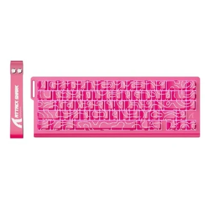 Abbildung von ATTACK SHARK X68 HE 8000Hz Rapid Trigger Tastatur, 0,01mm RT Genauigkeit, Kabelgebundene RGB 60% Gaming Tastatur mit Magnetic Switches, Einstellbare Betätigung, Snap Tap, für PC/Mac, Rosa Konturen