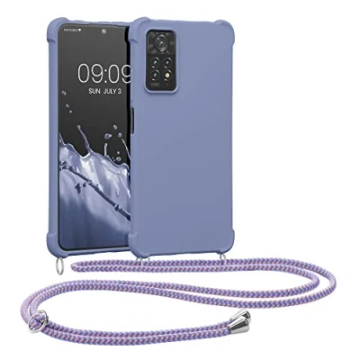 Abbildung von kwmobile Necklace Case kompatibel mit Xiaomi Redmi Note 11 Pro/Note Pro (5G) / 12 (4G) Hülle Cover Kordel zum Umhängen Silikon Schutzhülle Lavendel