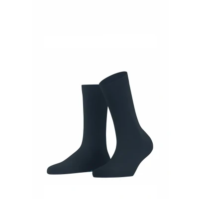 Abbildung von FALKE Damen Socken Family W So nachhaltige Baumwolle einfarbig 1 Paar, Blau Space Blue 6116, 35 38