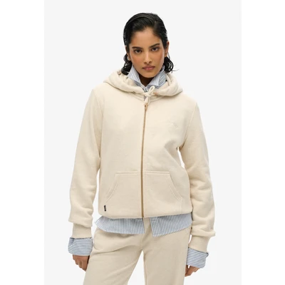 Abbildung von Superdry Essential LOGO ZIP Sweatjacke, Damen, Größe: 42, Light oat marl