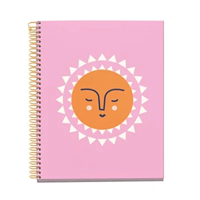 Abbildung von Miquelrius A5 Notizbuch, 4 farbige Streifen, horizontale Streifen 7 mm, 120 Blatt 70 g/m², Spiralbindung, Kollektion Time of Joy, Sol