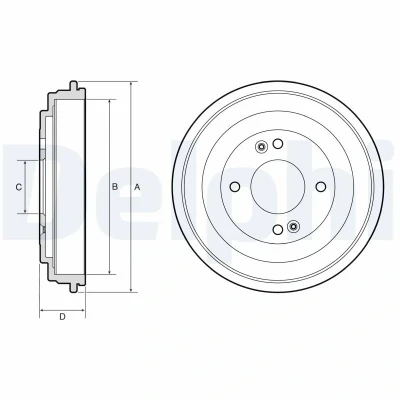 Abbildung von DELPHI BF665 Bremstrommel 244mm