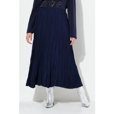 Abbildung von Ulla Popken Maxirock, Damen, Größe: 50/52, Navy blue