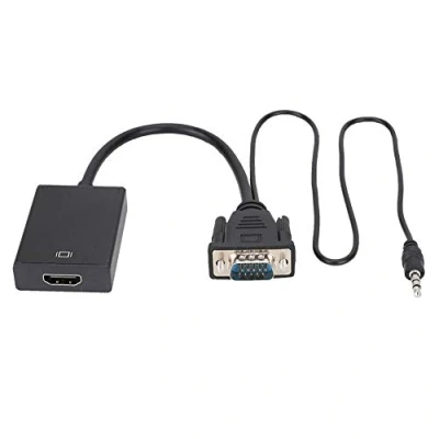 Abbildung von ASHATA VGA zu HDMI Konverter,1080P auf Adapter mit USB Kabel für Audio Übertragung und Stromversorgung Computer Laptop Projektor HDTV usw