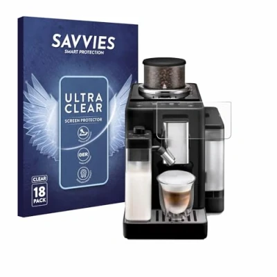 Abbildung von Savvies 18 Stück Schutzfolie für DeLonghi Rivelia Displayschutz Folie Ultra Transparent