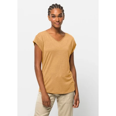 Abbildung von Jack Wolfskin Coral Coast T W Tshirt basic, Damen, Größe: Small, Honey yellow