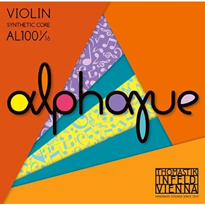 Abbildung von Thomastik Einzelsaite für Violine ALPHAYUE 1/16, Mensur 215mm/8.5&quot; Nylonkern D Saite Synt./Monel