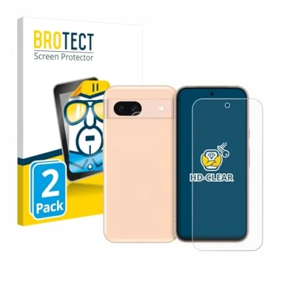 Abbildung von BROTECT (2 Stück Schutzfolie für Google Pixel 8a (Display+Kamera) Displayschutz Folie Ultra Klar