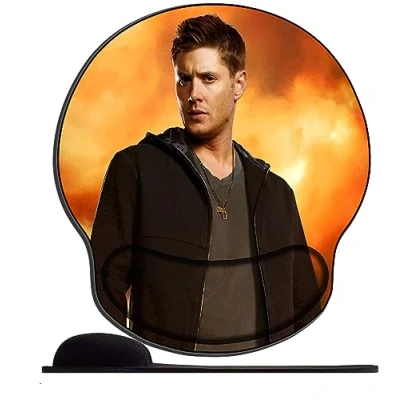 Abbildung von Mauspad mit Gelkissen 26x23cm Mousepad Ergonomisches Handauflage für schonende Handgelenk Haltung das Home Office,Arbeiten,Lernen Supernatural Sty22