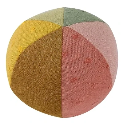 Abbildung von Fehn Activity Stoffball COLOR Friends Spielball mit Materialmix &amp; Rassel Stoff Ball Babyspielzeug Greifball für die Förderung der Motorik Spielzeug Babys Kleinkinder ab 0+ Monaten