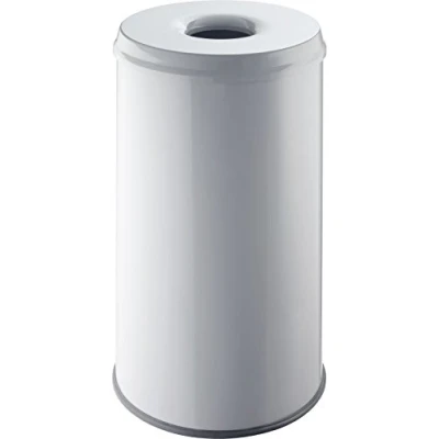 Abbildung von helit H2515882 Sicherheitspapierkorb mit Löschkopf „the guardian“ 50 Liter, lichtgrau