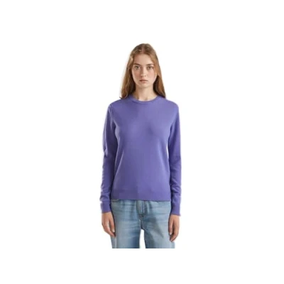 Abbildung von United Colors of Benetton CREW NECK Strickpullover, Damen, Größe: Small, Violet