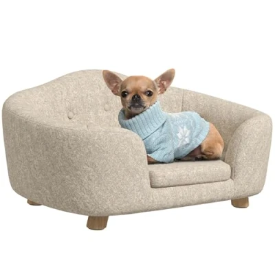 Abbildung von Haustiersofa Hundematte Katzen Sofa mit Kissen Plüsch Rosa