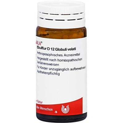 Abbildung von Sulfur D 12 Globuli 20 g