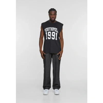 Abbildung von Southpole Spray LOGO Jeans Relaxed Fit, Herren, Größe: 36x36, Raw black