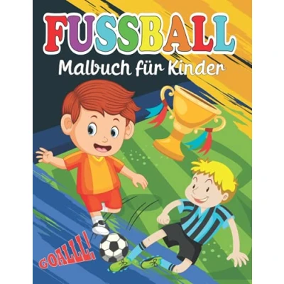 Abbildung von Fussball Malbuch für Kinder: Malvorlagen Jungen und Mädchen ab 4