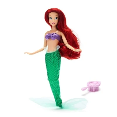 Abbildung von Disney Store Official Arielle, die Meerjungfrau Klassische Puppe 29 cm/11&quot; Voll bewegliche Mit Meerjungfrauenschwanz und Muscheloberteil Spielzeughaarbürste Ab 3 Jahren