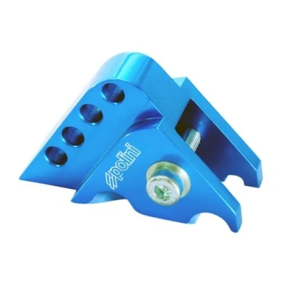 Abbildung von POLINI Höherlegungssatz CNC 4 Loch blau kompatibel für Yamaha Aerox 50/100, YE Zest 50