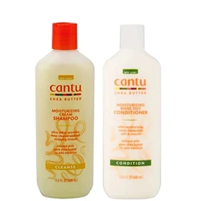 Abbildung von Cantu Moisturizing Cream Shampoo 13.5 oz &amp; Rinse Out Conditioner by