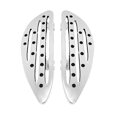 Abbildung von HDBUBALUS Motorrad Bodenleisten, Fußrasten, Fußstütze, Pedal, passend für Harley Touring, Softail, Dyna, Street Road Glide, Chrom, 1 Paar