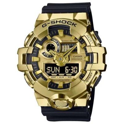 Abbildung von Casio GM 700G 9AER G Shock Steel Herrenuhr Schwarz/Goldfarben