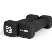 Abbildung von Zipro Hanteln, rutschfestes Kurzhanteln 2er Set, Neopren Dumbbell Gewichte 1 kg, Home Gym, Krafttraining zuhause, viereckige Form