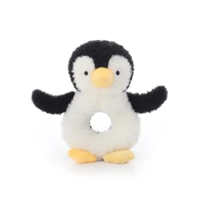 Abbildung von Apricot Lamb Baby rasselt Spielzeug weicher Plüsch Rassel Pinguin,weicher Greifling Spielzeug,Baby Spielzeug,Geschenk zur geburt, 12cm